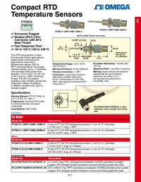 Thumbnail of document Data Sheet - RTDM12 Compact RTD Probe w/Mounting Thread & M12 Connector